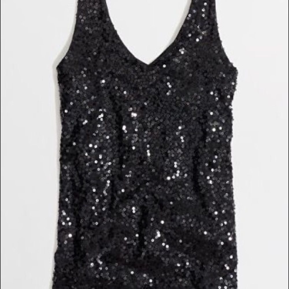 J. Crew Factory V-Neck Sequin Tank Top